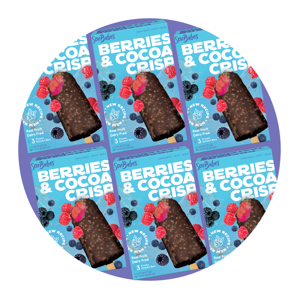 SorBabes Berries & Cocoa Crisp frozen fruit bars