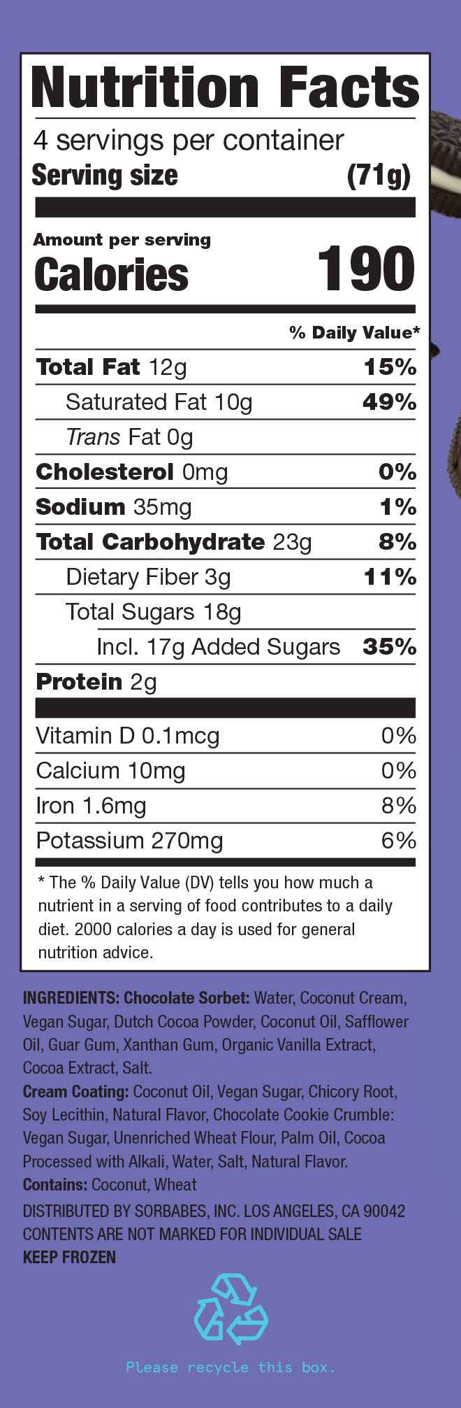 
                    
                      Cocoa Cookies and Cream label
                    
                  
