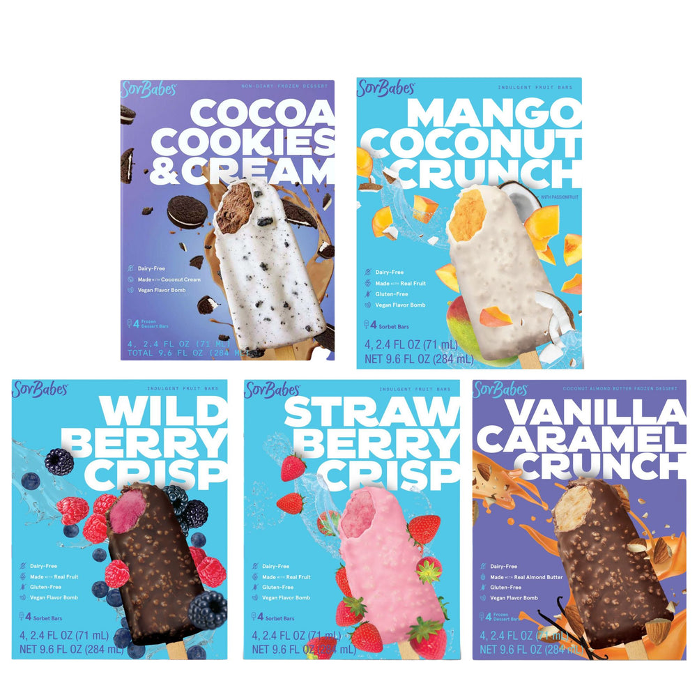 All SorBabes frozen fruit bars