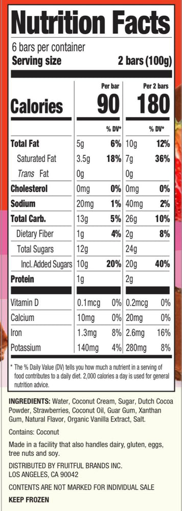 
                    
                      Fudgin' Berry rich vegan fudge bar nutrition label
                    
                  