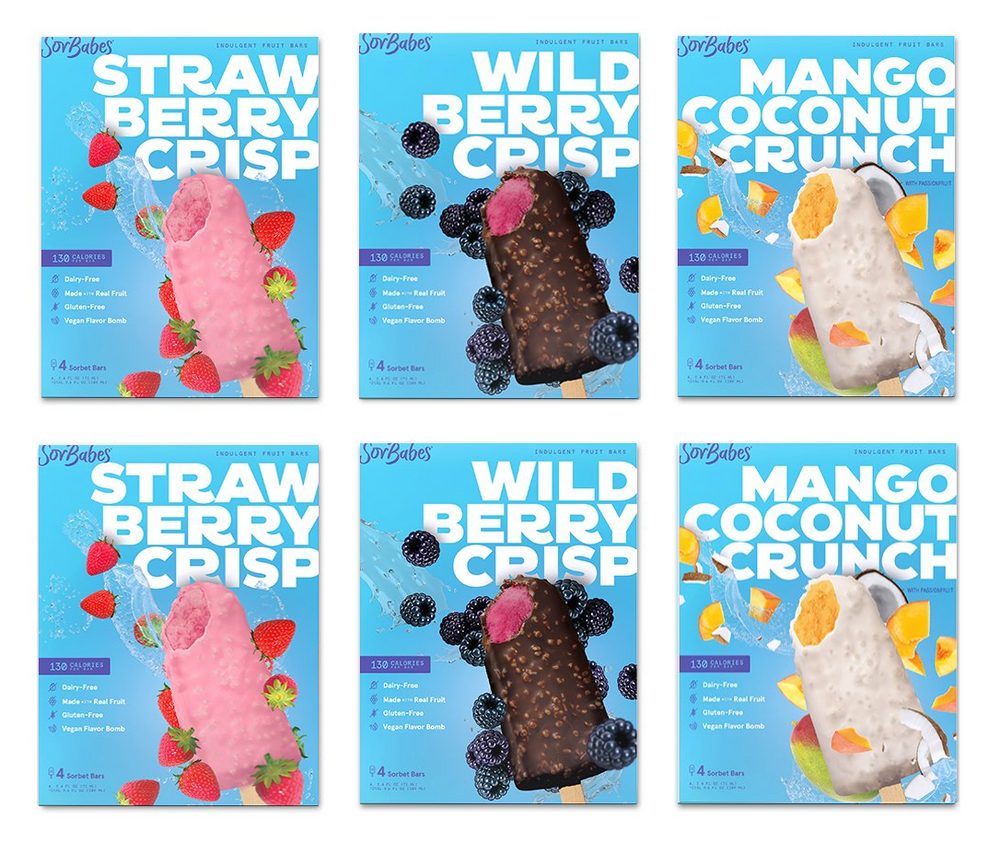 Assorted fruit SorBabes flavors